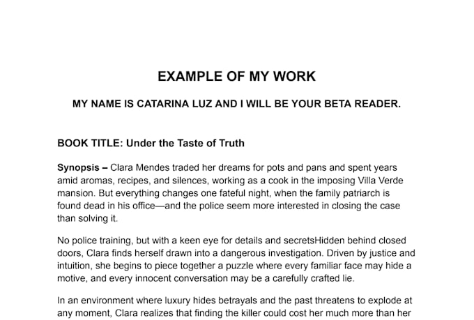beta read your work carefully and deliver fast